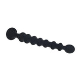 Levelz Ribbed Silicone Flared Anal Probe Black 26.7cm - ANAL TOYS