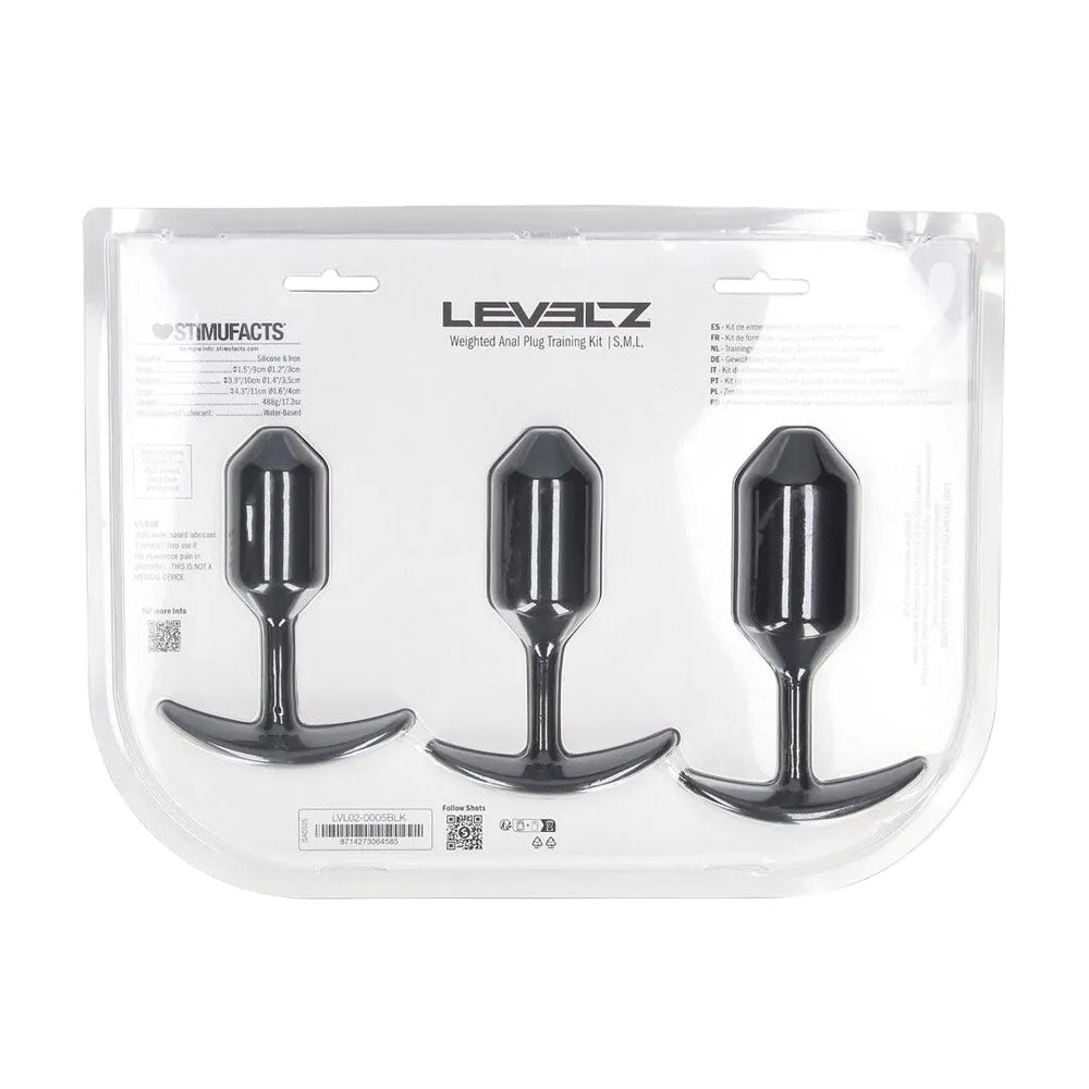 Levelz Silicone Weighted Anal Plug Training Set - ANAL TOYS