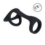 Levelz Tri O Silicone Shaft Cock and Ball Ring Black - COCK RINGS