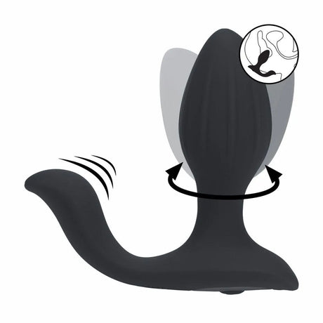 LEVELZ Vibrating Rotating Anal Plug Black 10.7cm - ANAL TOYS