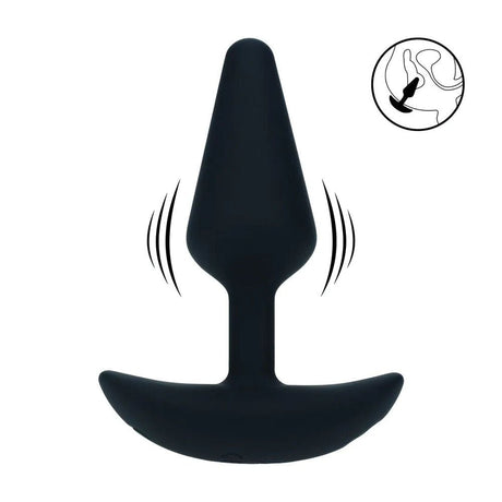 Levelz Vibrating Silicone Anal Plug Small Black Butt Plug - ANAL TOYS