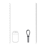 Levelz Wide Adjustable Silicone Lasso Cock Ring Black - COCK RINGS