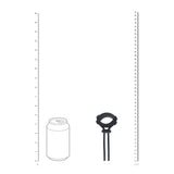 Levelz Wide Detachable Lasso Cock Ring Black Adjustable - COCK RINGS