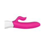 Lighter Thrusting Rabbit Vibrator Pink - Adult Toys