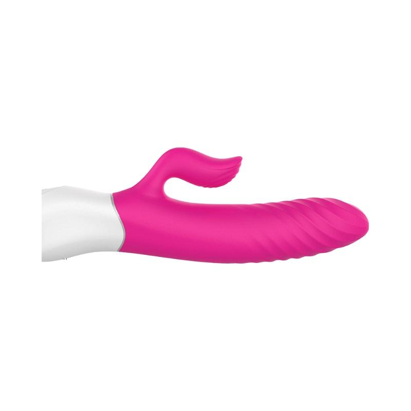 Lighter Thrusting Rabbit Vibrator Pink - Adult Toys
