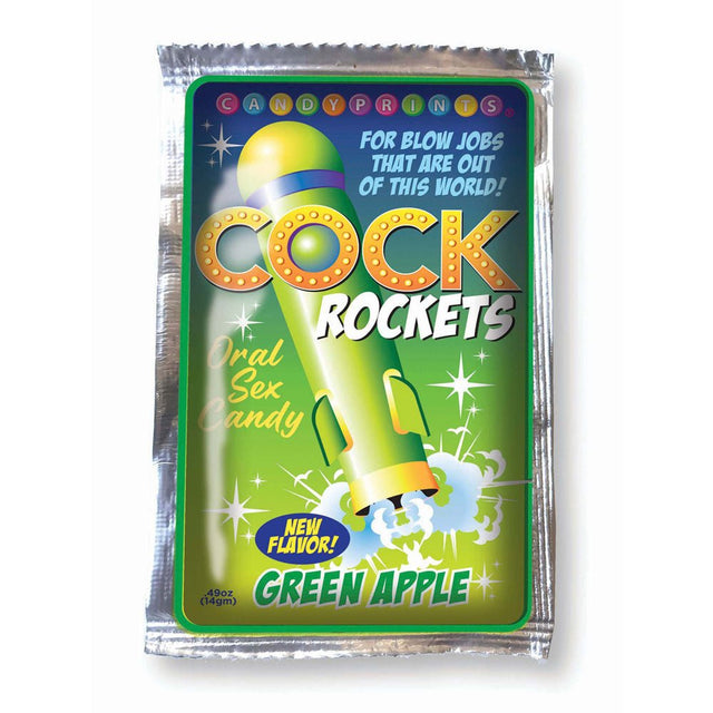 Little Genie Cock Rockets Green Apple Flavoured Oral Sex Candy - 15g - NOVELTIES