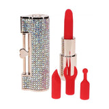 Loveline Diamond Red Lipstick Vibrator USB Rechargeable 8.3cm - VIBRATORS