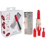 Loveline Diamond Red Lipstick Vibrator USB Rechargeable 8.3cm - VIBRATORS