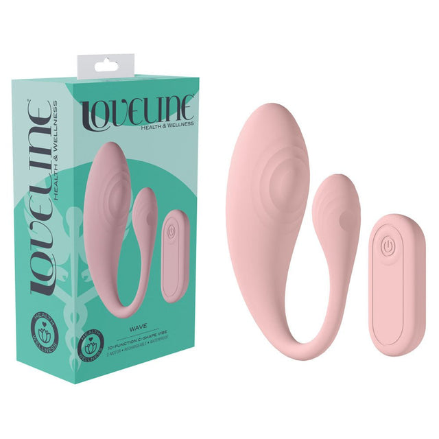LOVELINE Wave - C - Shaped Vibrator with Remote - VIBRATORS