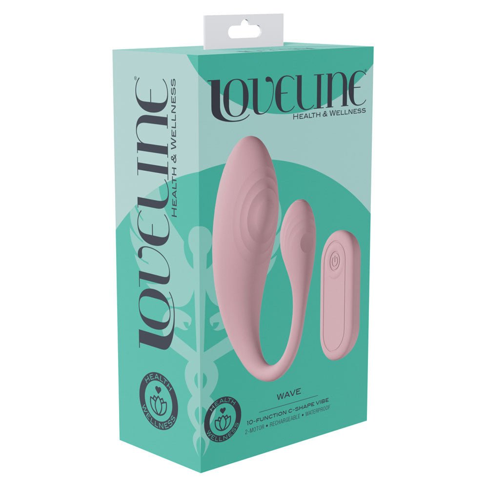 LOVELINE Wave - C - Shaped Vibrator with Remote - VIBRATORS
