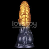 Lovetoy Aerosx 7.5 Inch Dual Density Inflatable Dildo - Gold/Blue - DONGS