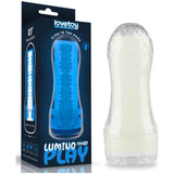 Lovetoy Lumino Play Ribbed Masturbator – Glow in the Dark TPE Stroker - Adult Toys