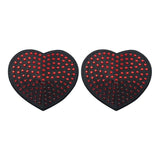 Lovetoy Red Diamond Heart Nipple Pasties – Reusable Adhesive Covers - Adult Toys