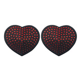 Lovetoy Red Diamond Heart Nipple Pasties – Reusable Adhesive Covers - Adult Toys