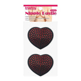 Lovetoy Red Diamond Heart Nipple Pasties – Reusable Adhesive Covers - Adult Toys