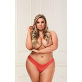 Low Rise Lace Thong Orange - Lingerie