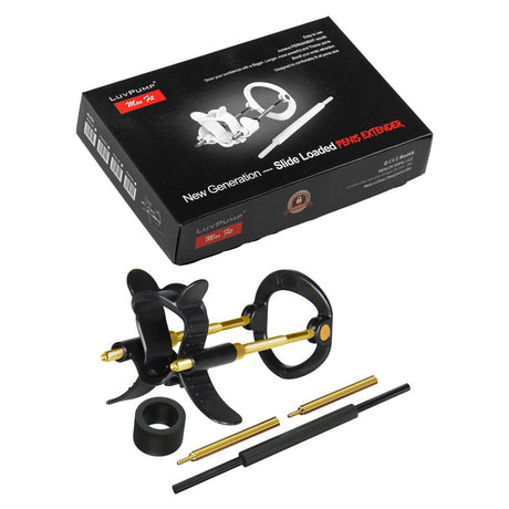 LuvPump Max Fit Hybrid Penis Extender Kit – Black Traction Device - PUMPS