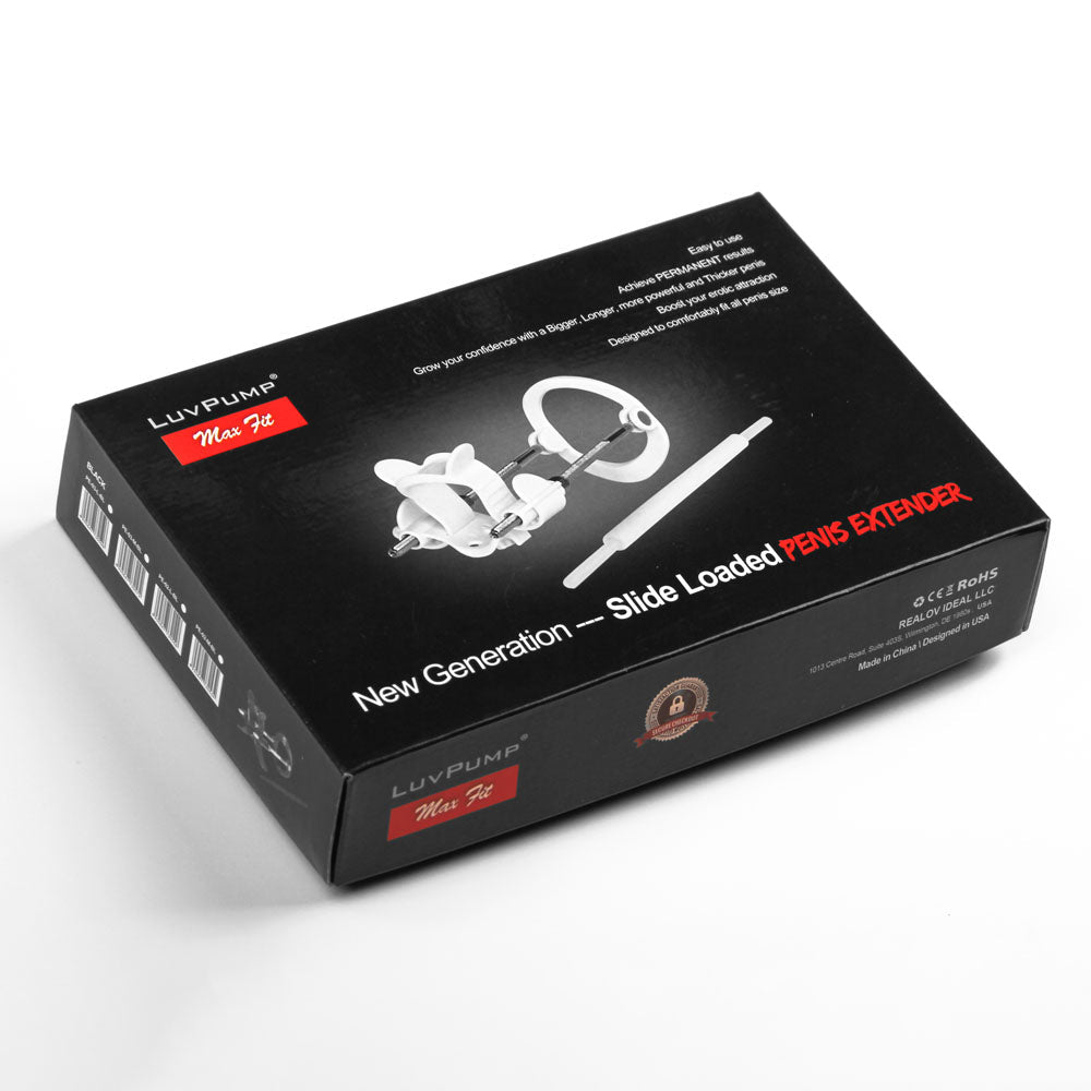 LuvPump Max Fit Hybrid Penis Extender Kit – Black Traction Device - PUMPS