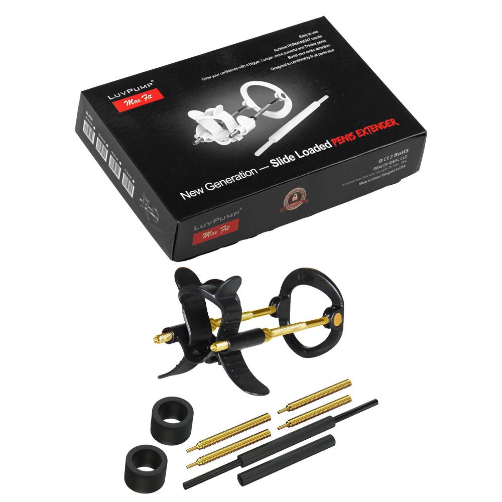 LuvPump Max Fit Penis Extender – Luxury Traction Device for Men, Black - PUMPS