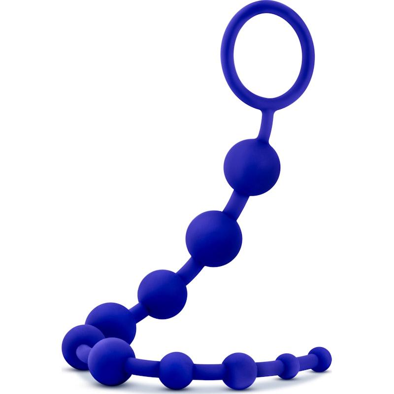 Luxe Silicone 10 Beads Indigo - Adult Toys