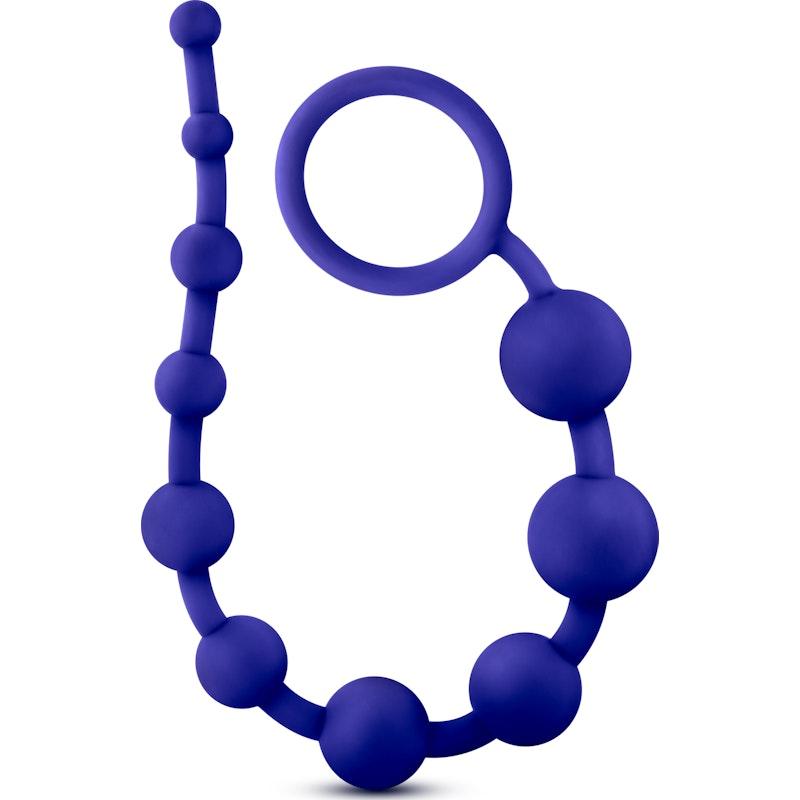 Luxe Silicone 10 Beads Indigo - Adult Toys