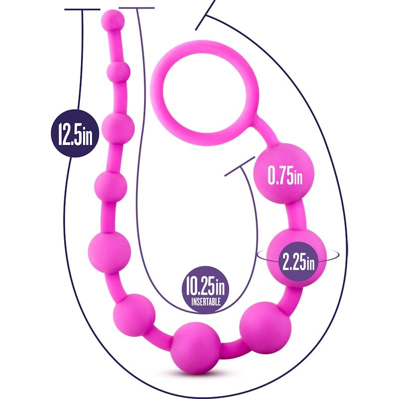 Luxe Silicone 10 Beads Pink - Naughty by Nature Adult Store