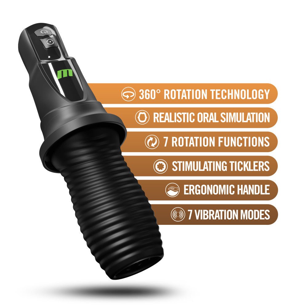 M For Men - 3rd Base - Vibrating & Rotating Auto Stroker - MASTURBATORS