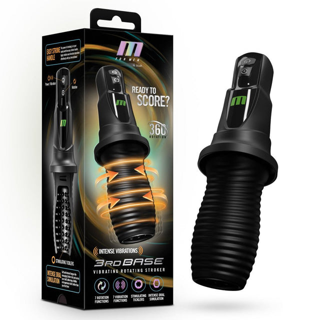 M For Men - 3rd Base - Vibrating & Rotating Auto Stroker - MASTURBATORS