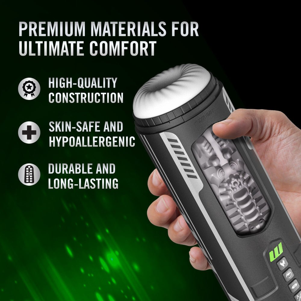 M For Men Master Blaster - USB Rechargeable Sucking & Vibrating Stroker - MASTURBATORS