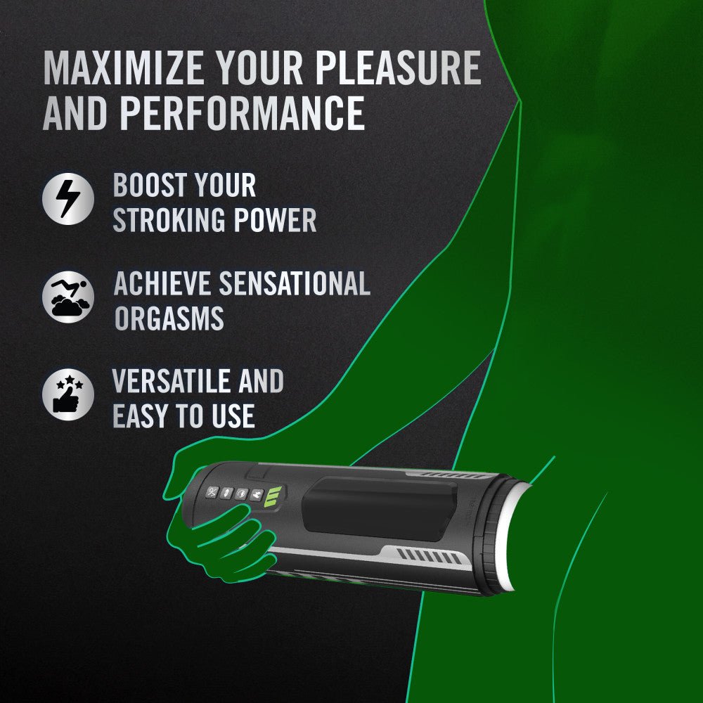 M For Men Master Blaster - USB Rechargeable Sucking & Vibrating Stroker - MASTURBATORS
