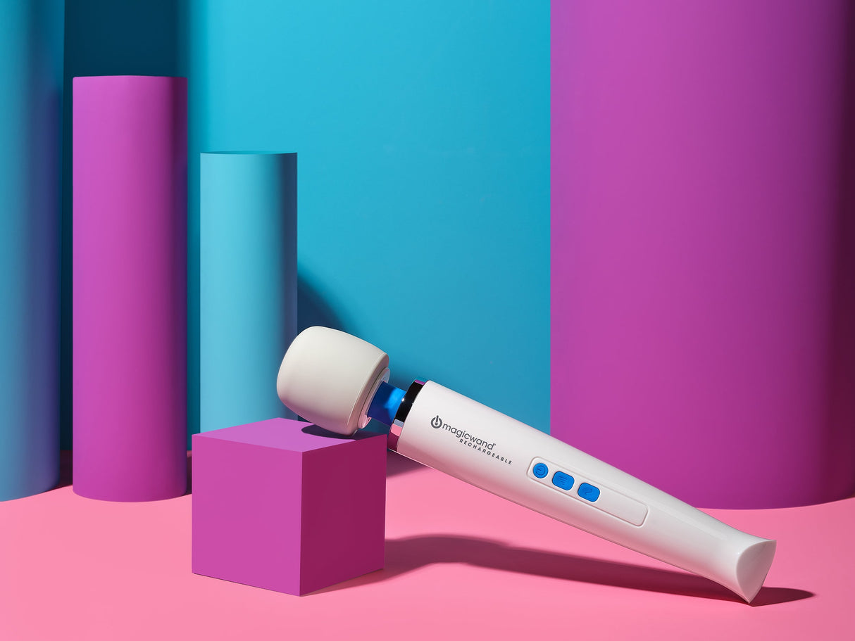 Magic White Rechargeable Massage Wand - VIBRATORS