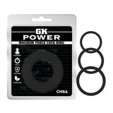 Magnum Force Cock Ring Set Black - Cock Rings-premium