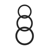 Magnum Force Cock Ring Set Black - Cock Rings-premium