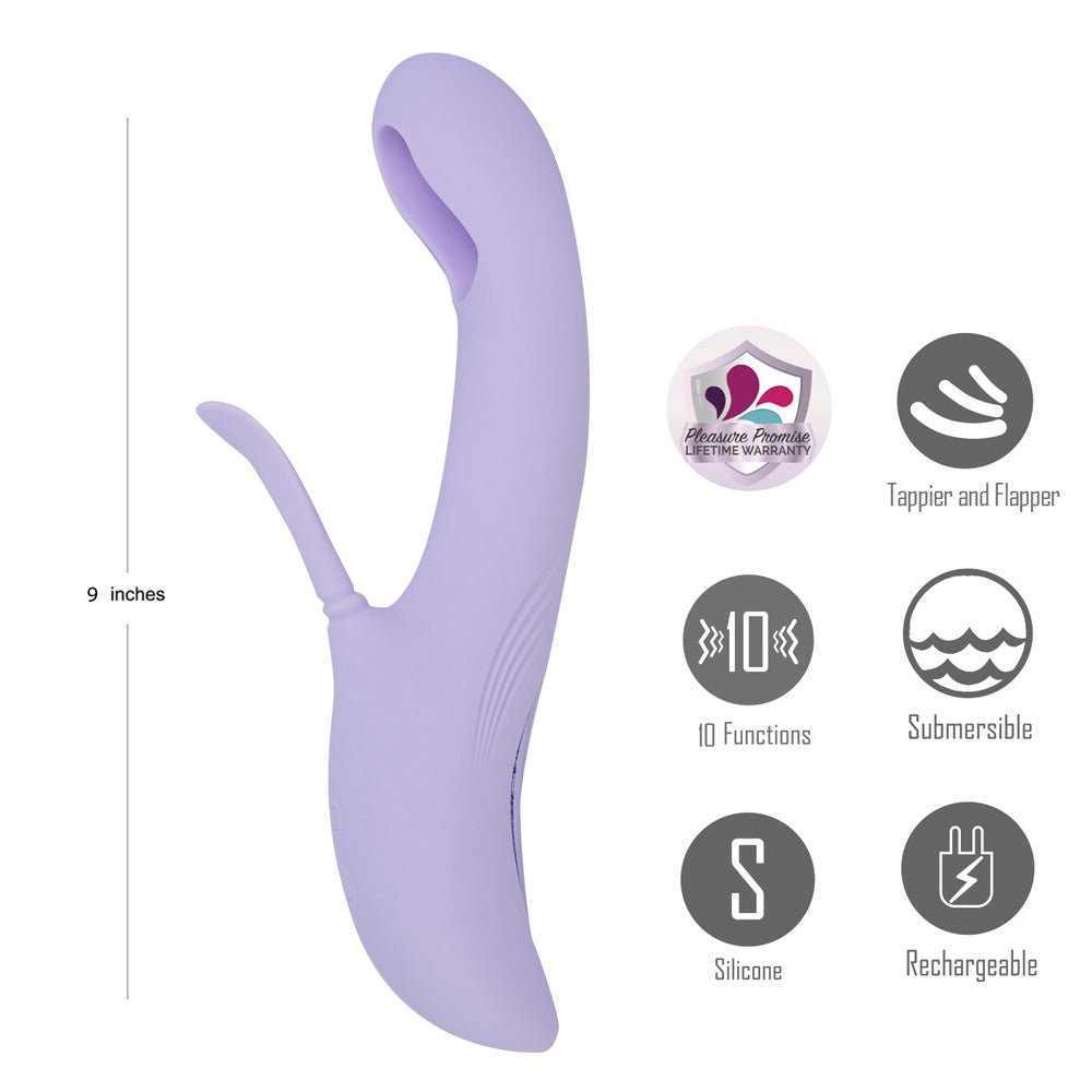 Maia Charli Rabbit Vibrator Flapping And Tapping - VIBRATORS