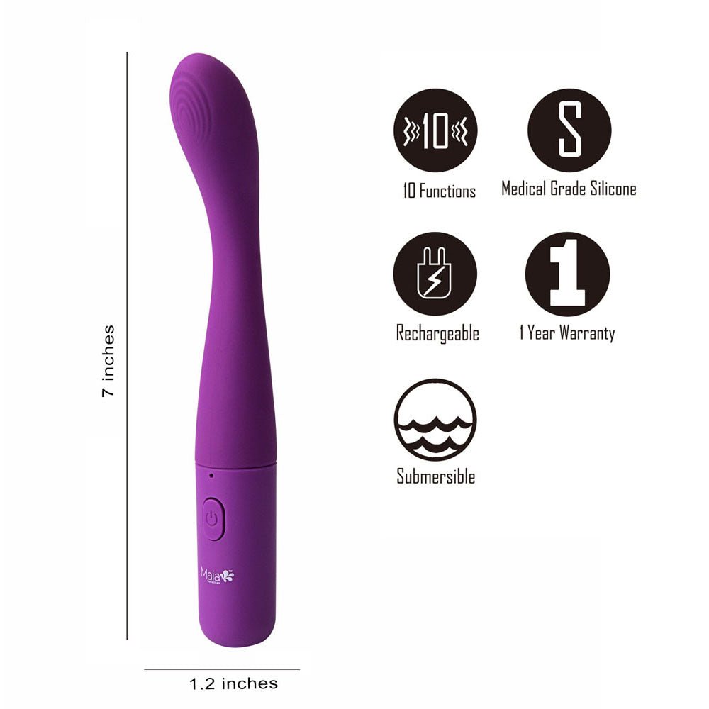 Maia CHELSI - Purple USB Rechargeable Vibrator - VIBRATORS