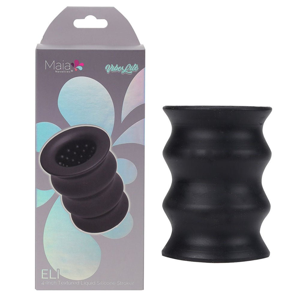 Maia ELI - Black 10 cm Stroker Sleeve - MASTURBATORS