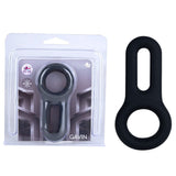 Maia Gavin Black Silicone Adjustable Cock and Balls Ring - COCK RINGS