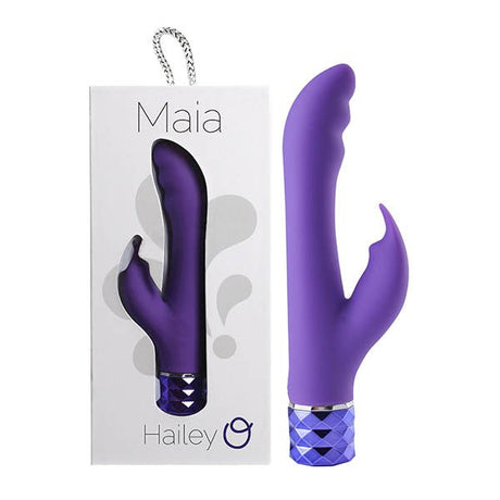 Maia Hailey - Purple 15.2 cm USB Rechargeable Rabbit Vibrator - VIBRATORS - RABBIT