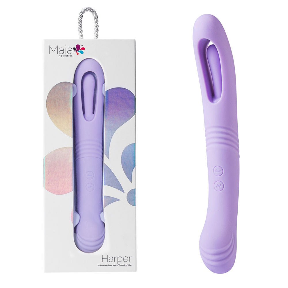 Maia HARPER - Purple 24.1 cm USB Rechargeable Vibrator - VIBRATORS