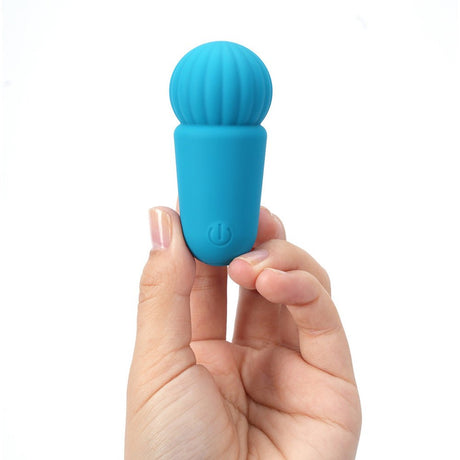 Maia INDI Blue 7.6 Centimeters Mini Vibrating Wand - BULLETS & EGGS