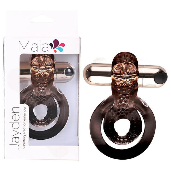 Maia Jayden - Rose Gold USB Rechargeable Vibrating Cock & Ball Rings - COCK RINGS