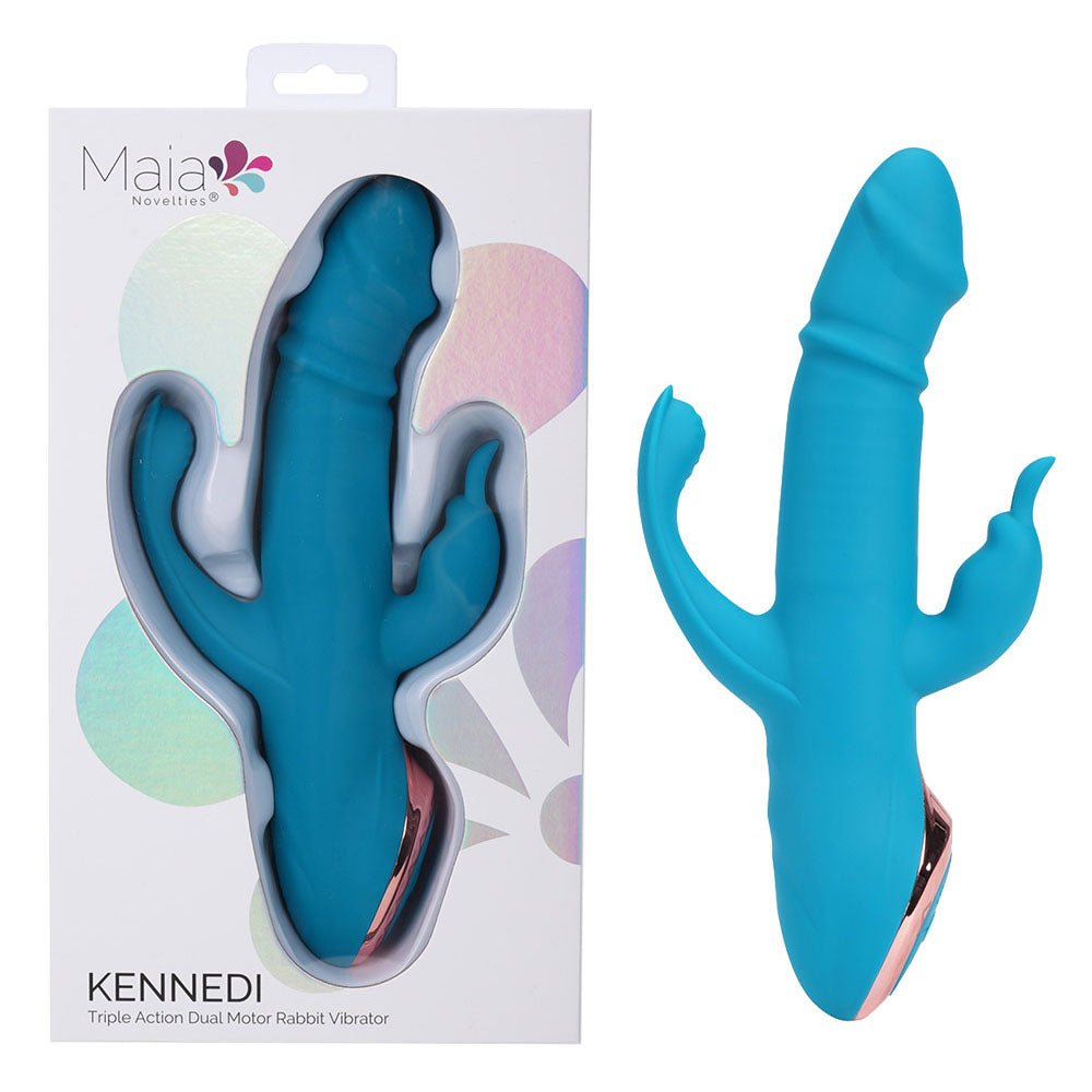 Maia KENNEDI - Blue Triple Stimulating Vibrator - VIBRATORS