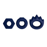 Maia LONZO - Blue Silicone Cock Rings - Set of 3 - COCK RINGS