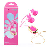 Maia MOLLI - Pink Vibrating Nipple Clamps & Necklace - BONDAGE - TOYS
