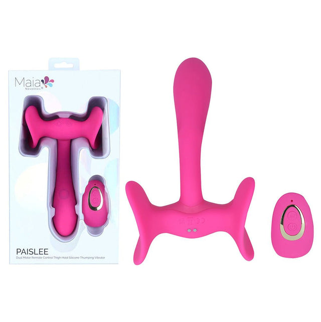 Maia Paislee Pink Rechargeable USB Thigh Vibrator With Wireless Remote - VIBRATORS