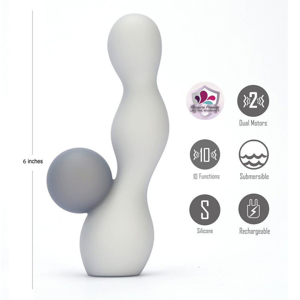Maia Presley Grey USB Rechargeable Ball Vibrator - VIBRATORS