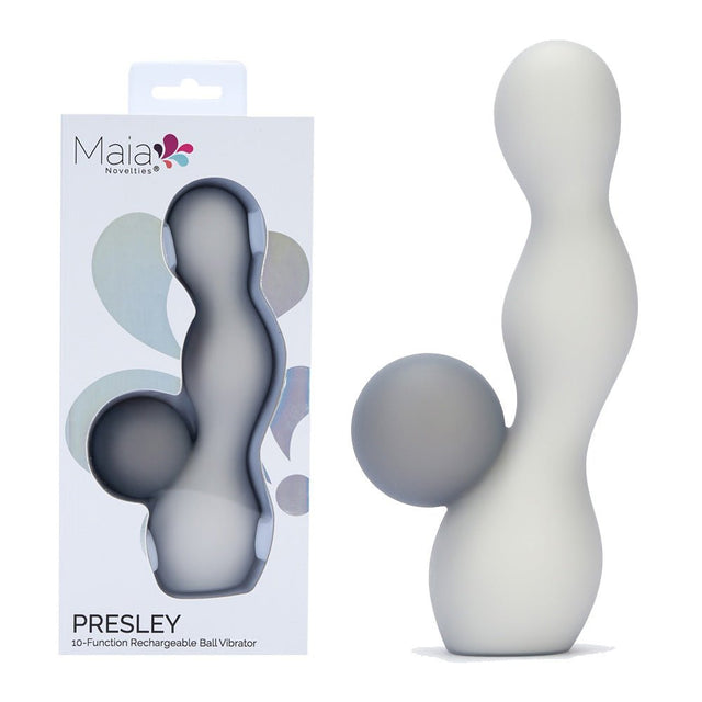 Maia Presley Grey USB Rechargeable Rabbit Vibrator - VIBRATORS