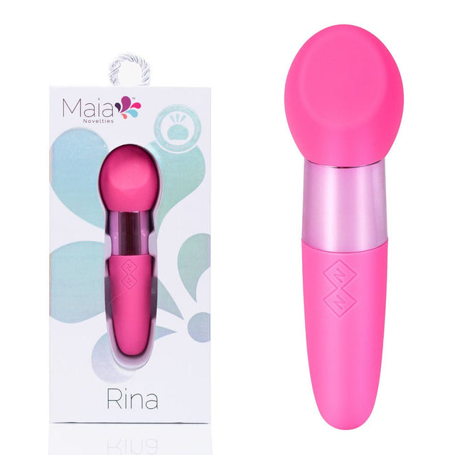 Maia RINA - Pink - Pink 13.3 cm USB Rechargeable Vibrator - VIBRATORS