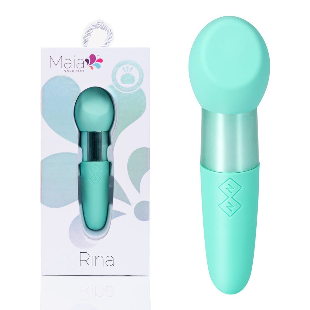 Maia RINA - Teal - Teal 13.3 cm USB Rechargeable Vibrator - VIBRATORS