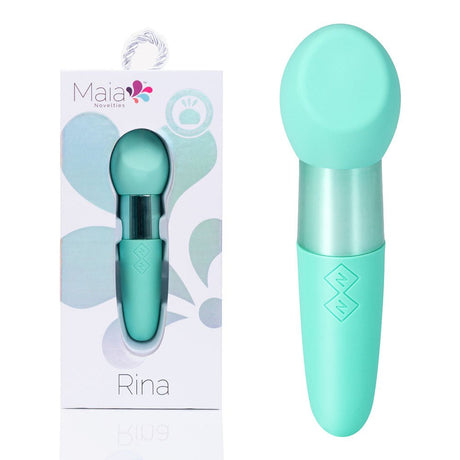 Maia RINA - Teal - Teal 13.3 cm USB Rechargeable Vibrator - VIBRATORS